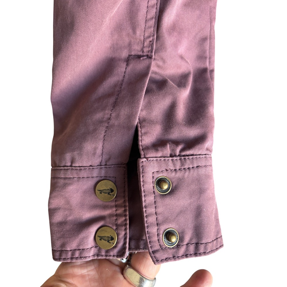 Toad & Co Barn Jacket Large Plum/Purple Sherpa Collar Quilted Utility Workwear - Picture 10 of 16